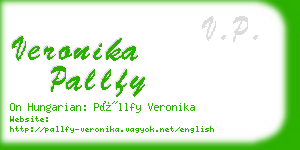 veronika pallfy business card